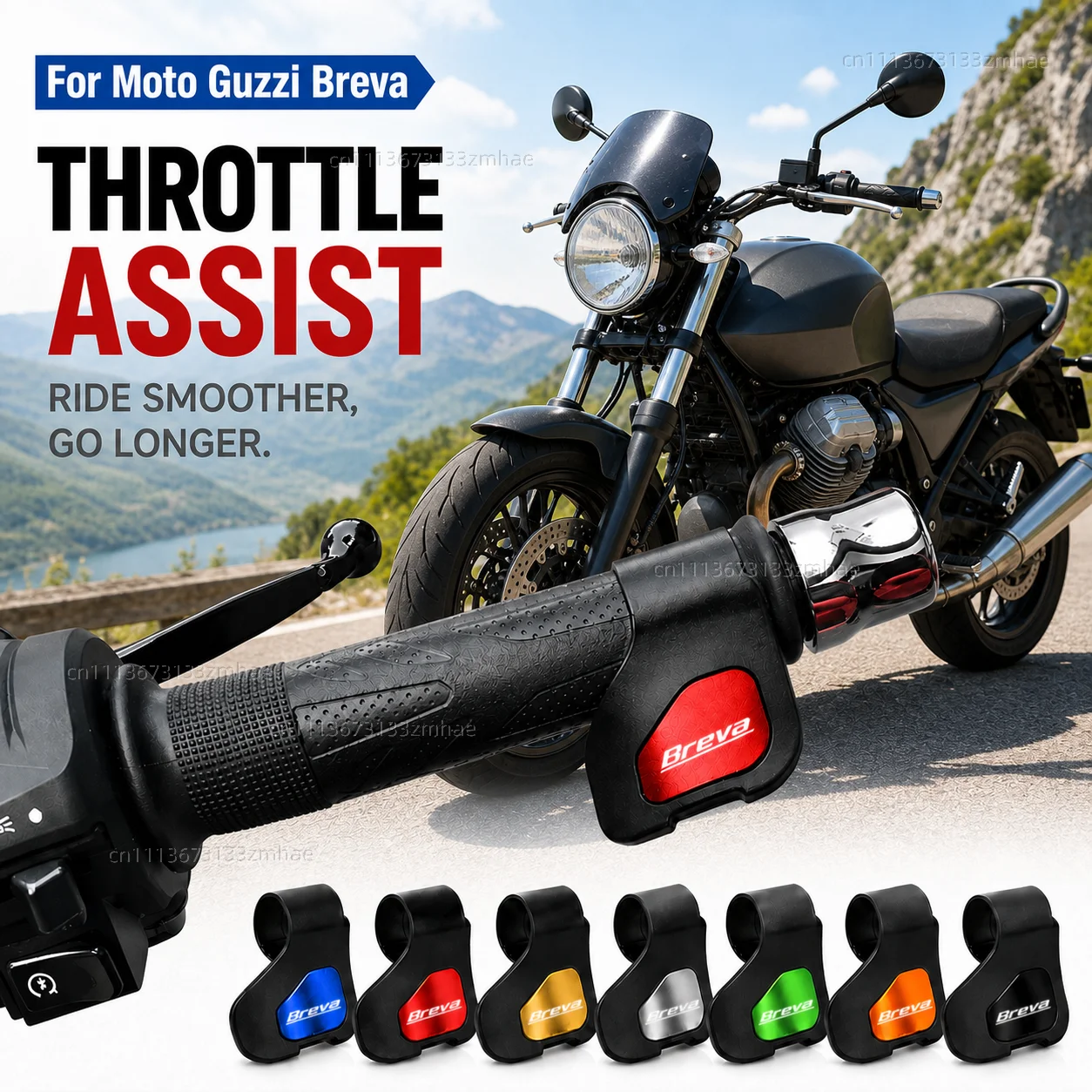 For Moto Guzzi Breva 2003-2016 Touring Motorcycle Throttle Assistant Clip Labor Saver Acceleration Labor-saving Auxiliary Handle