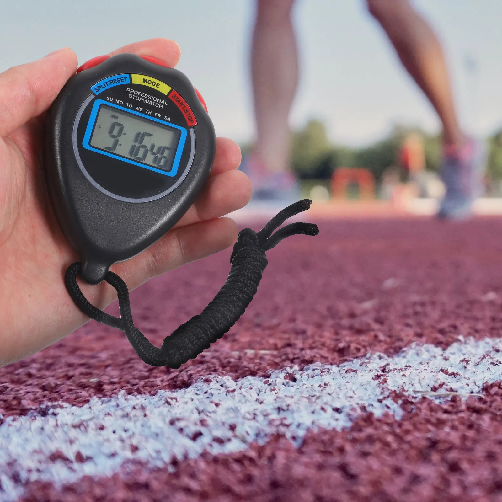 

SUPVOX 2Pcs Digital Stopwatch Timer with USB Charging Alarm Clock Sports Watch Display for Running Training