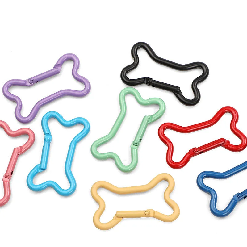 

100 шт., креативный карабин в форме звезды в форме кости, застежка-застежка из алюминиевого сплава, уличная бутылка с водой, фиксирующий карабин, сумка, брелок, зажим