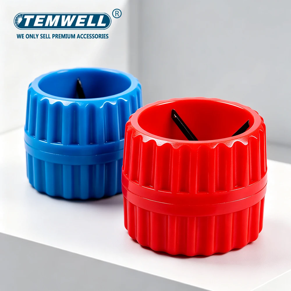 TEMWELL Heavy Duty Tube Metal Pipes Deburring Tool for PVC PPR Copper Brass Aluminum Chamfer Tubing Tool