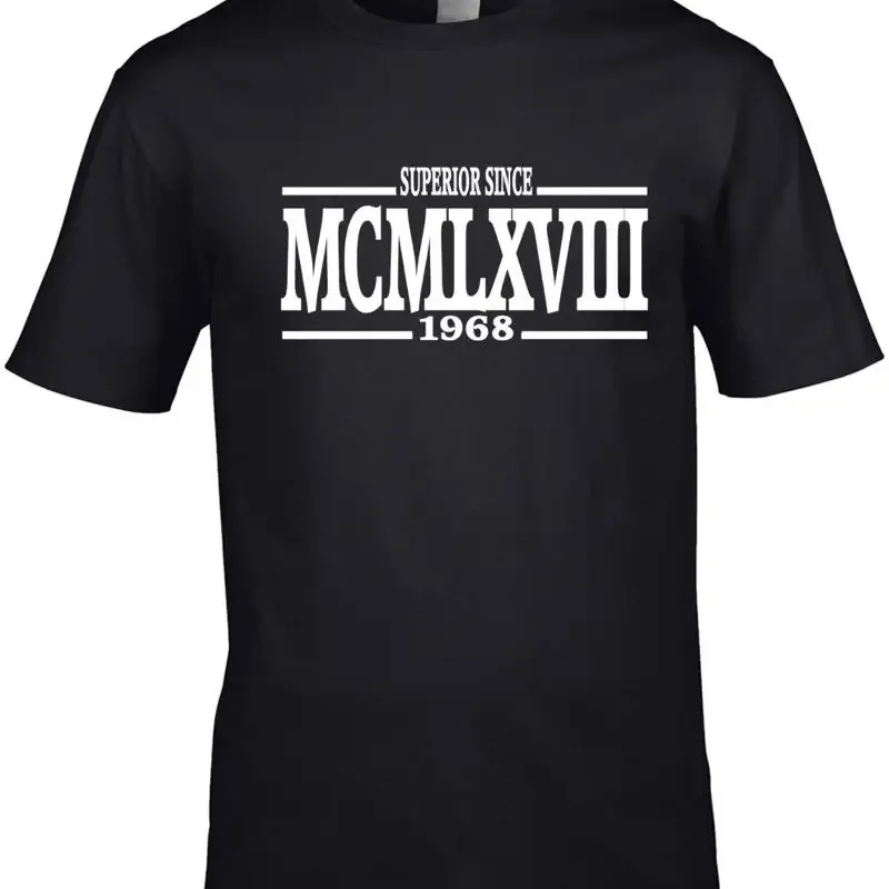 Men'S 50Th Birthday T Shirt 1968 Roman Numerals Design Can Be Amended 4 Any Year