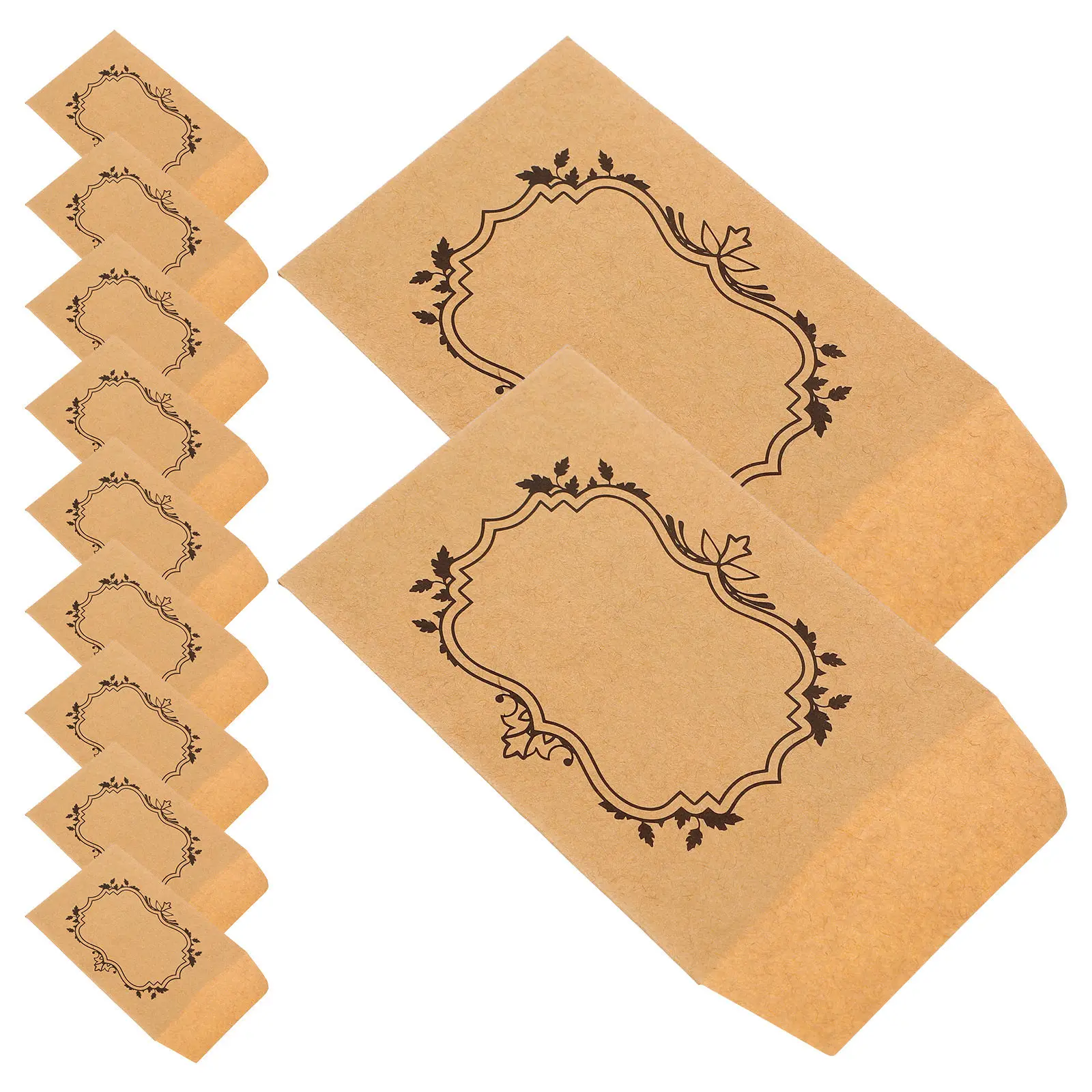 

50 Pcs Currency Envelopes for Cash Coin Change Brown Budget Budgeting Self Seal