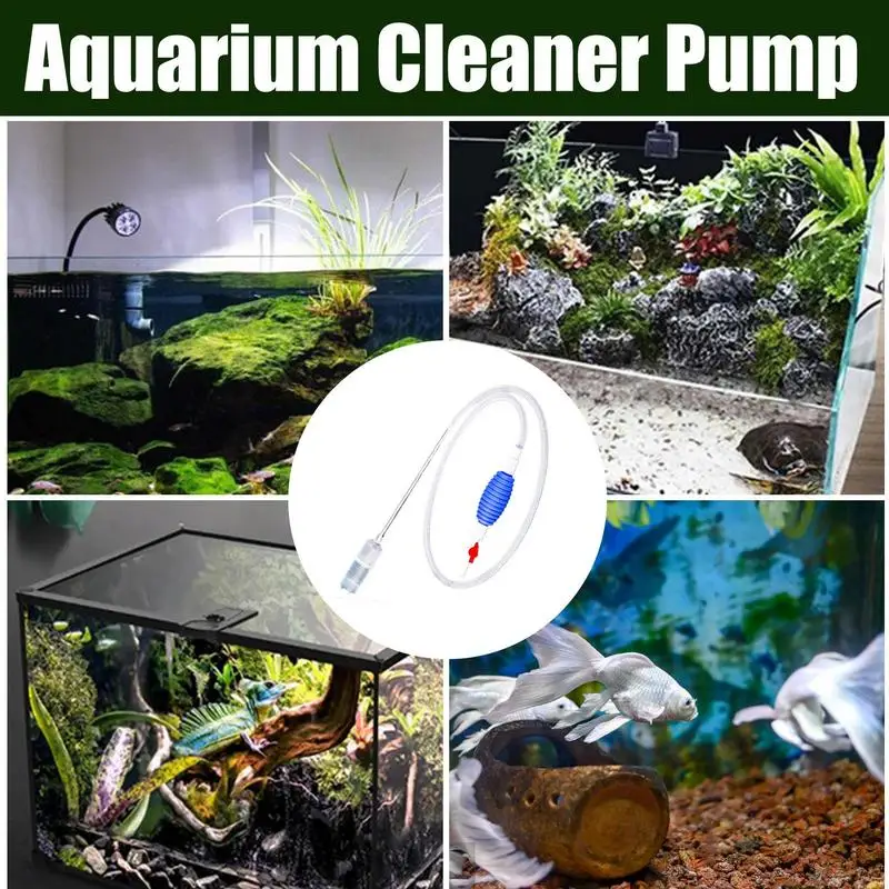 水槽用砂利掃除機、クイッククリアサイフォンホース、魚タンクポンプアクセサリー、池、ベタ、家庭用エビ、ゴールドグッピー、初心者向け