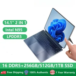 Tablets PC 2 in 1 Gaming Laptops with touch Screen Office Notebooks Netbook PAD 14.1