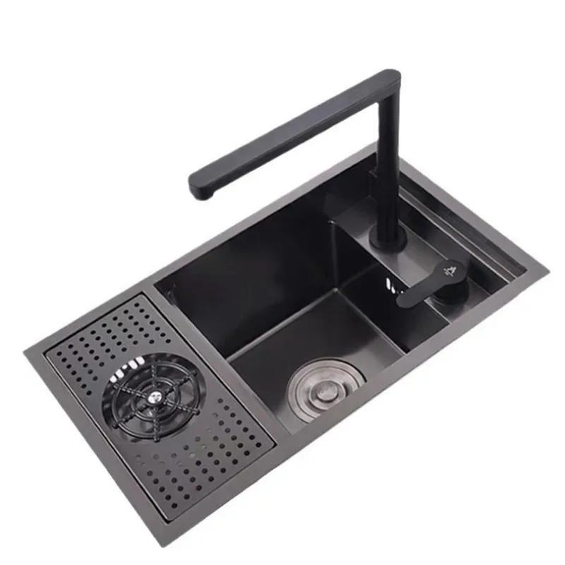 Water bar invisible sink with cover plate with high pressure cup washer Bar counter Nakajima RV vegetable basin handmade tank