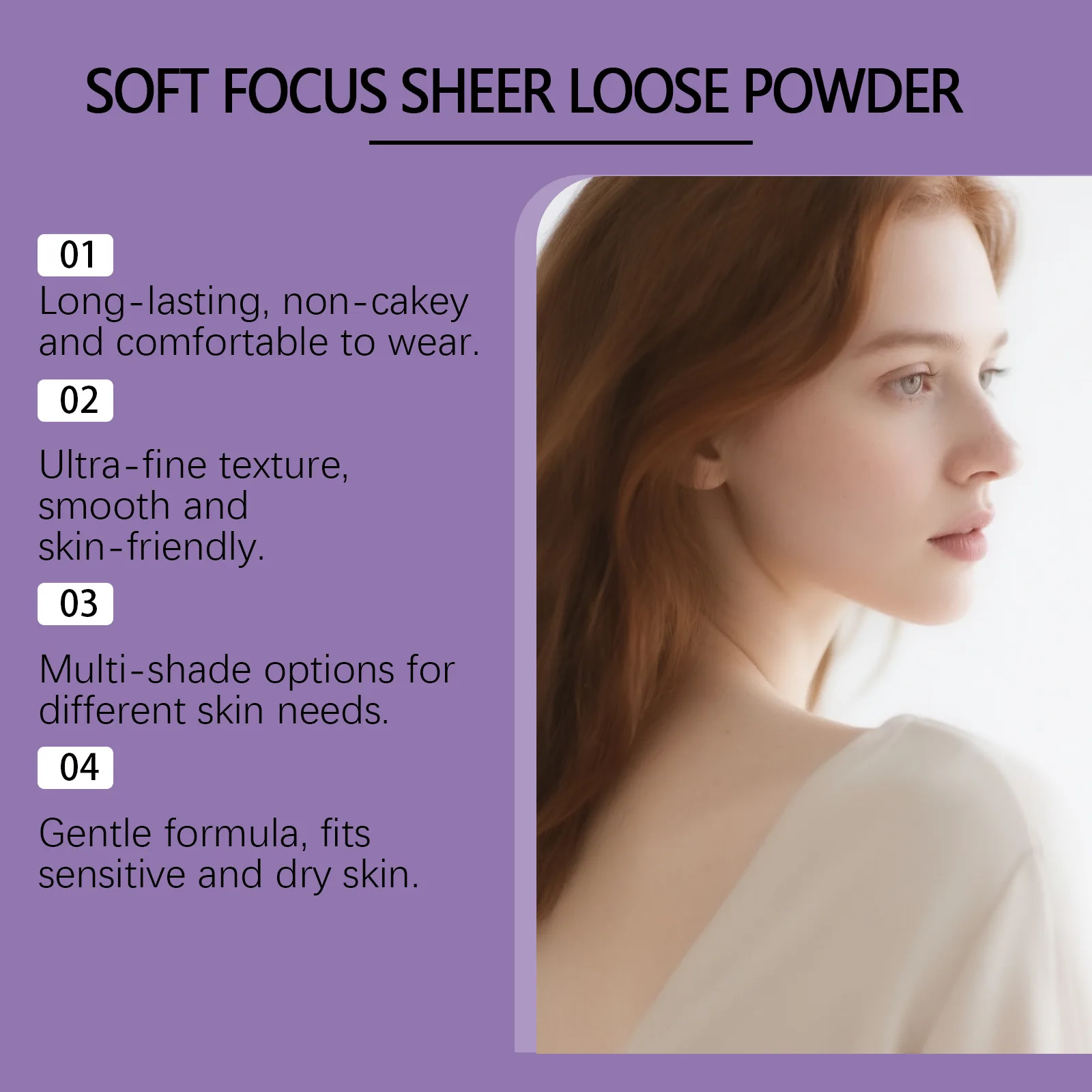 Cipria in Polvere Libera Impermeabile Trasparente Opaca Naturale Correttore Viso Illuminante Effetto Luminoso Rosa 6g