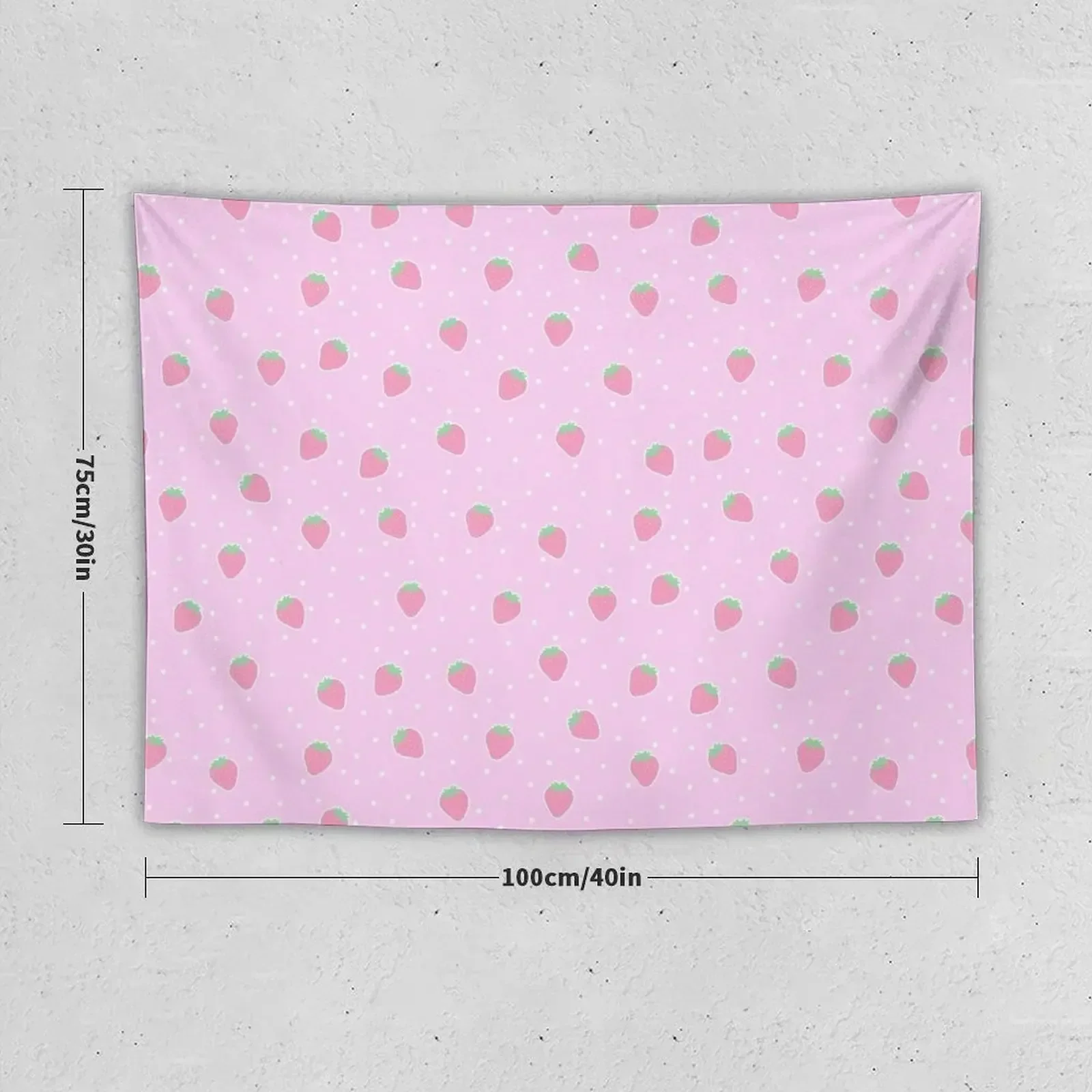 Strawberry Fair - cute kawaii print Tapestry Room Decorator Wall Decorations Living Room Decoration Tapestry