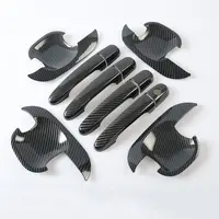 Funduoo para Kia Sportage 2005-2013, cubierta de manija de puerta de coche cromada de fibra de carbono, pegatina embellecedora, accesorios de estilo para automóvil