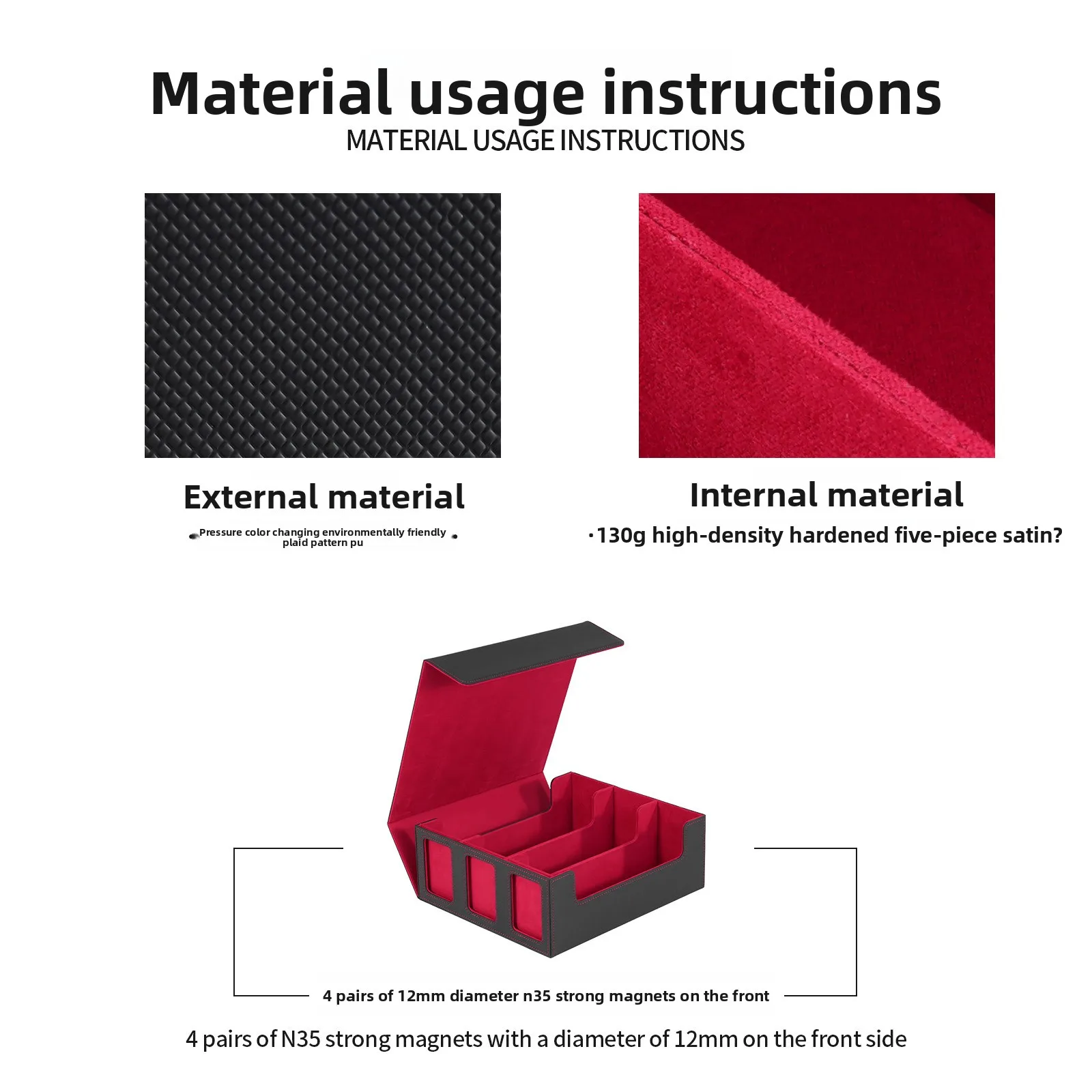 Boîte à cartes à fenêtre magnétique à trois rangées, boîte de rangement de cartes multifonction de grande capacité, jeu Pokémon King, offre spéciale