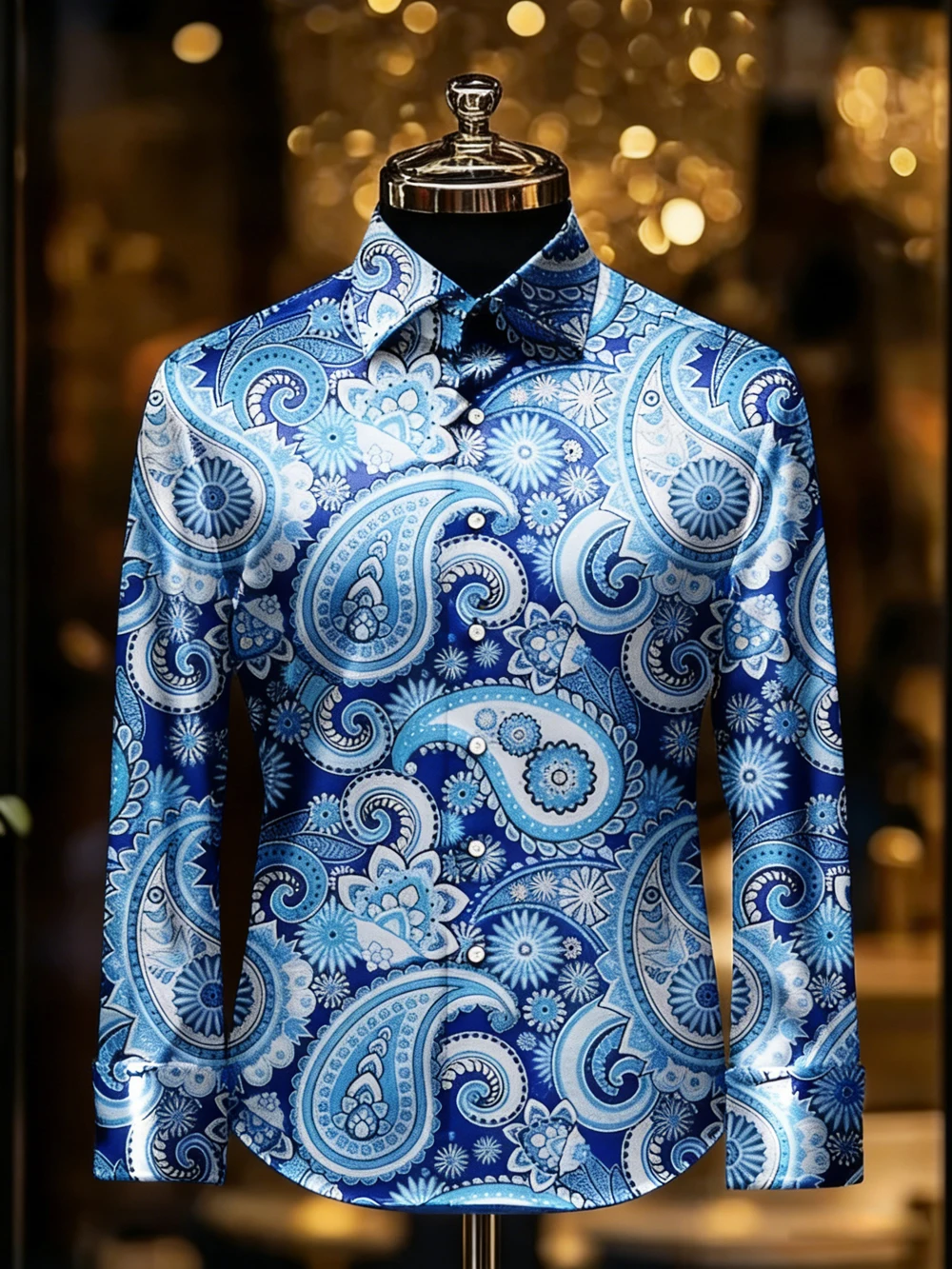 Men's Retro Fashion Long Sleeve Shirt Natural High Definition Pattern 3D Printed Shirt Hawaiian Vacation Wedding Party Shirt