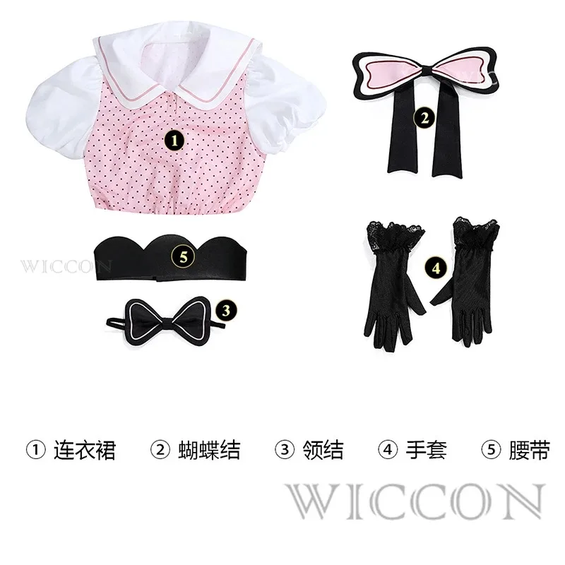 أزياء أنيمي أوشي نو كو الموسم 2 روبي هوشينو التأثيرية شعر مستعار B-Komachi فستان المرحلة الوردي زي حفلة الهالوين للنساء