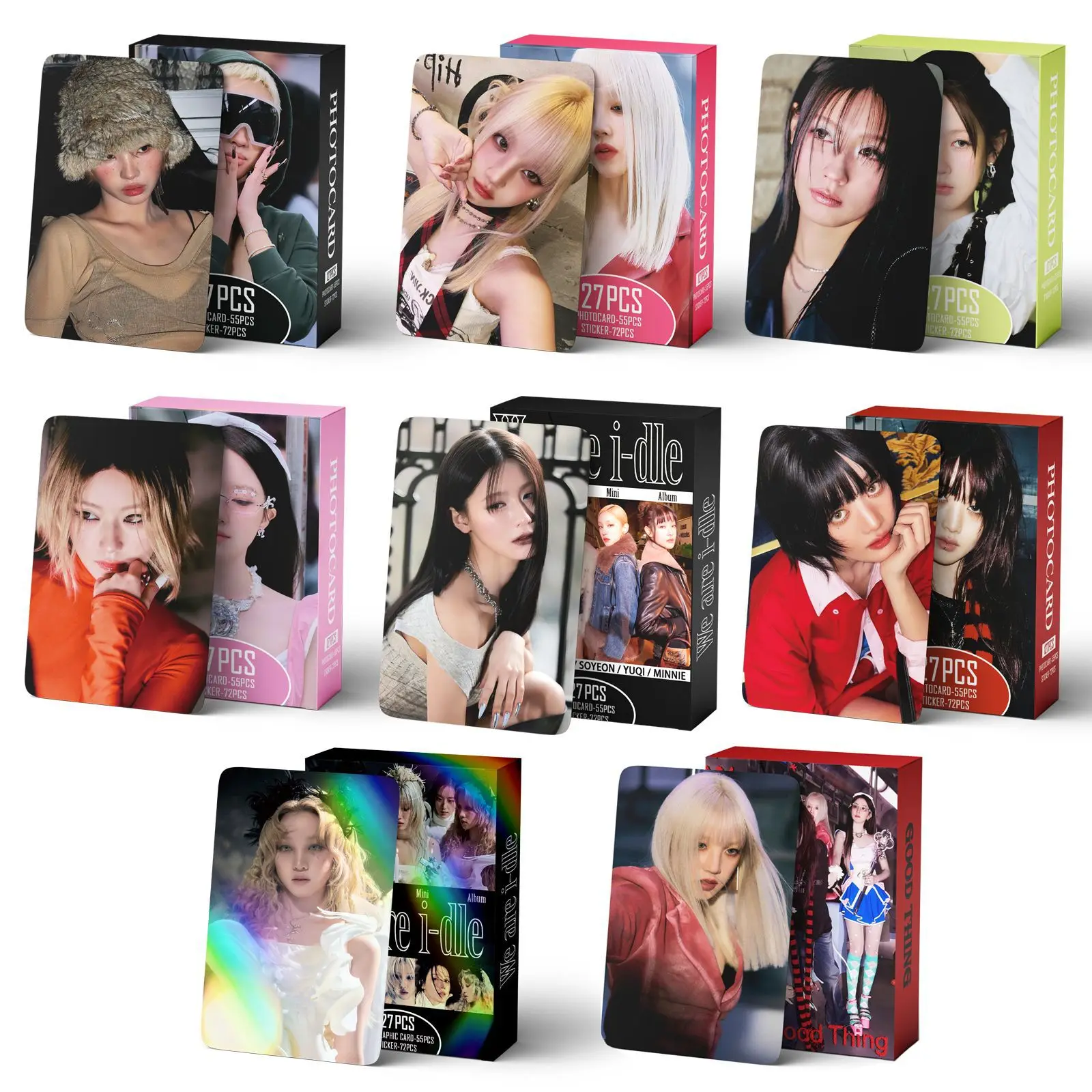 

127 шт., набор ломо-карт GIDLE GOOD THING, Shuhua Yuqi Minnie Miyeon Kpop Idol, коллекционный товар, альбом, фотокарточки