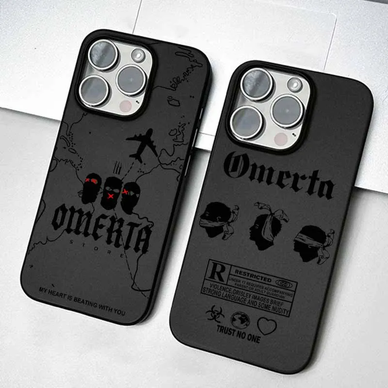 

Fashion Omerta Maes 47 Hot For iPhone 16 15 14 13 12 11 mini XS Max 8 7 Pro Max Plus Frosted Large Holes Soft Phone Case