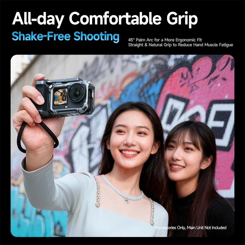 

StreetGrip Vlog Holder Metal Frame For DJI Osmo Action 6 Camera Photography Handle Aluminum Alloy Xplorer Grip Bracket Accessory