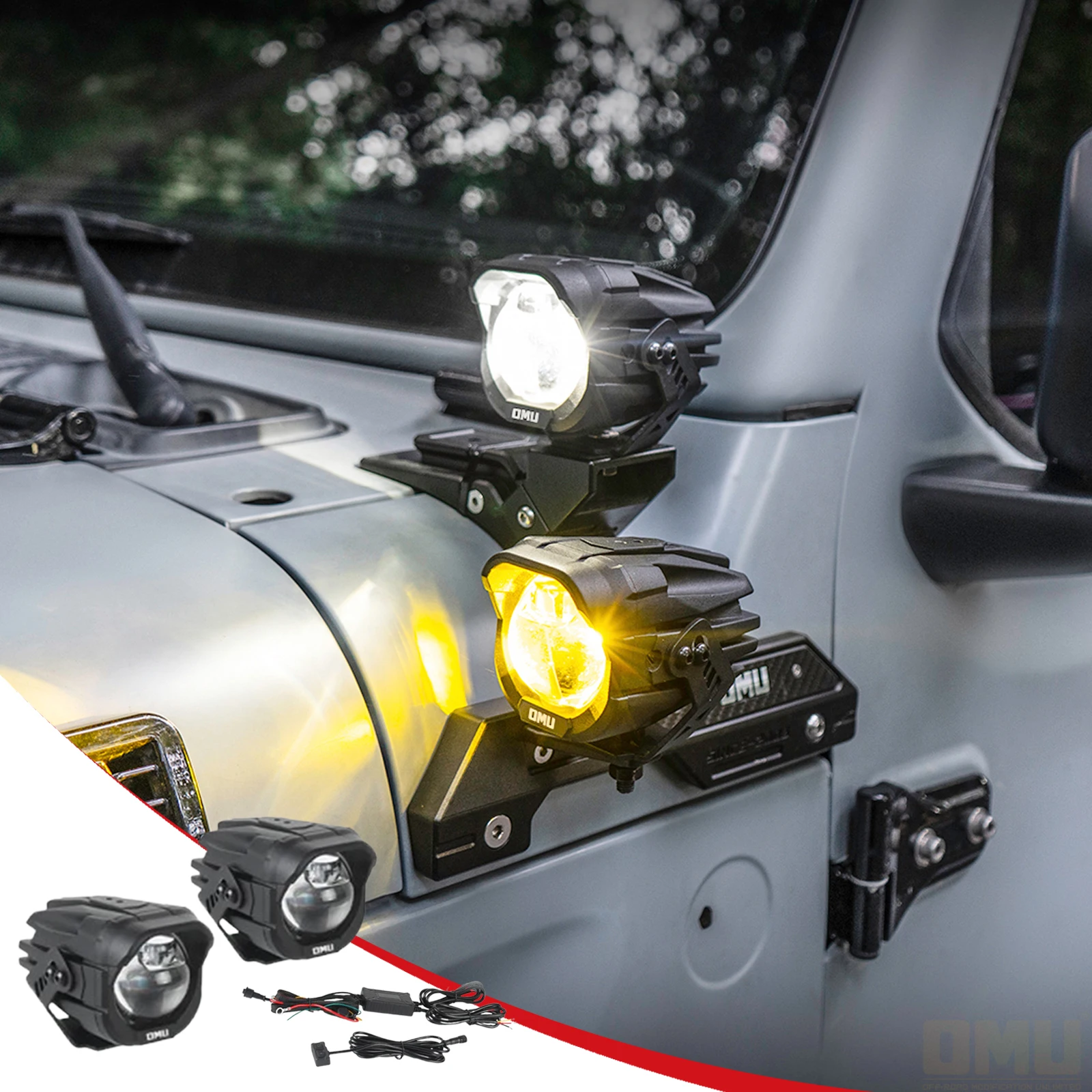 

OMU Genesis Series A-Pillar Spotlight Led Light 12V High Low Beam Switchable For Vehicle Jeep Ford Etc 4x4 Offroad Accessories