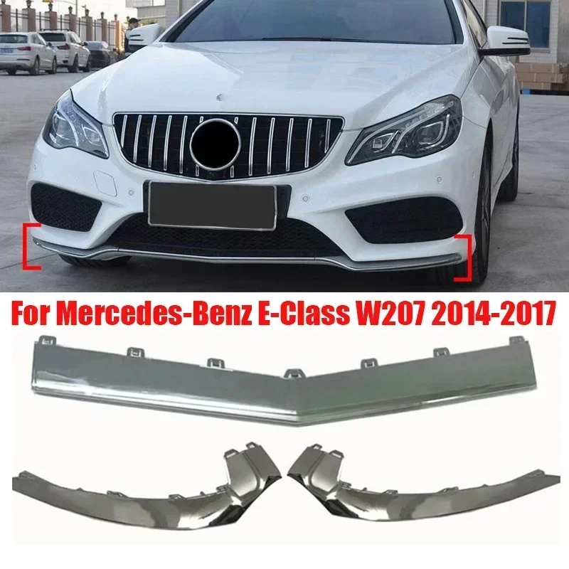 

3pcs/set Car Front Bumper Lip Diffuser Spoiler For Mercedes-Benz E-Class W207 2014-2017