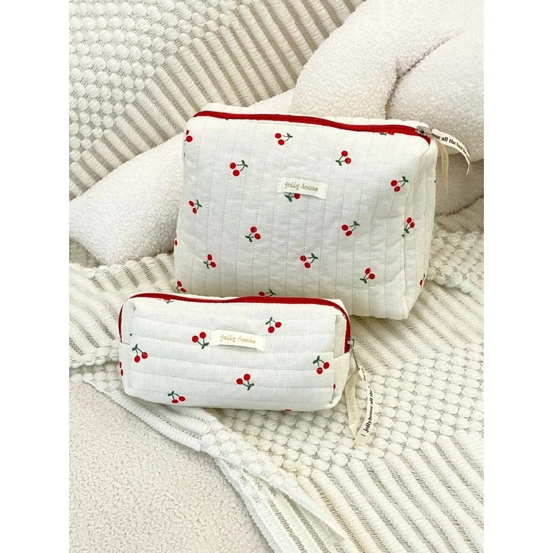 Embroidered Pattern Baby Diaper Bag New Instagram Korean Cosmetic Storage Bag for Women