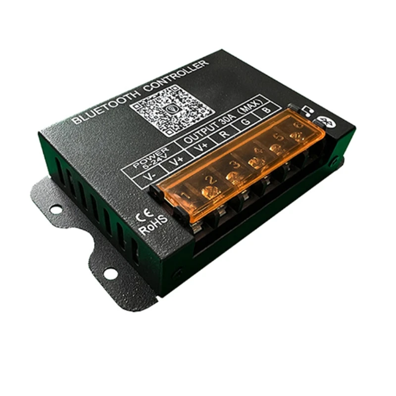 Bluetooth DC5-24V RGB LED Strip Light Controller 30A 4-Wire 3-Channel Constant Voltage Lamp RF 29-Key Remote Dimmer