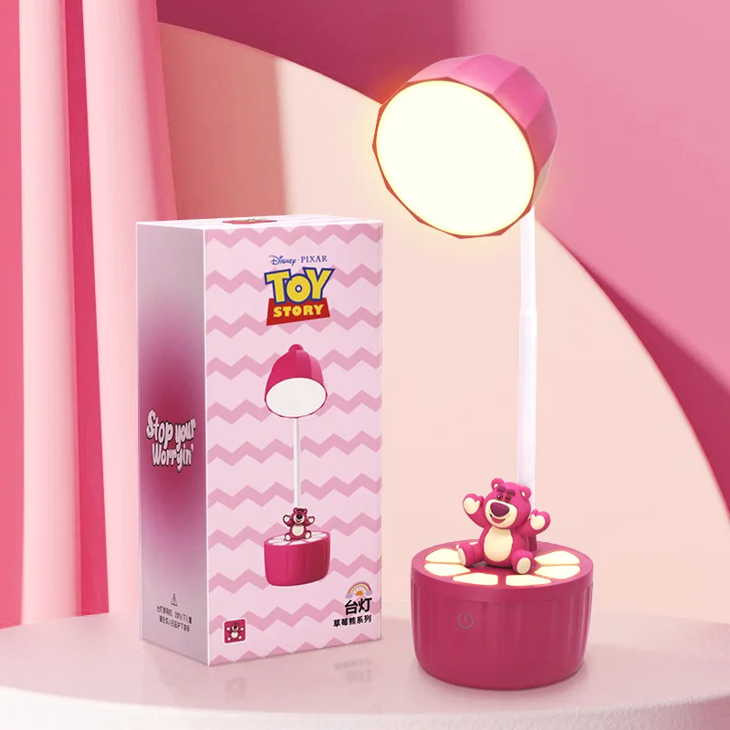 

Disney Lotso Learning Desk Lamp Kawaii Cartoon Anime Printed Accessories Bedroom Bedhead Atmosphere Light Desktop Reading Light