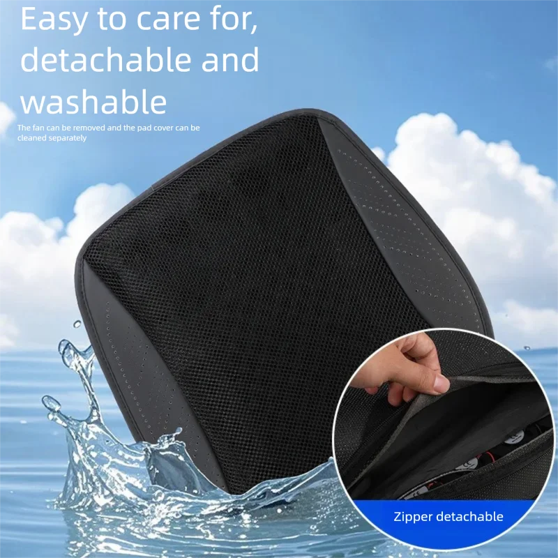 Cooling Car Seat 1 Pack with 8 High Speed Fans 3 Adjustable Speeds Ice Silk Breathable Cushion for  Cushion Cooler