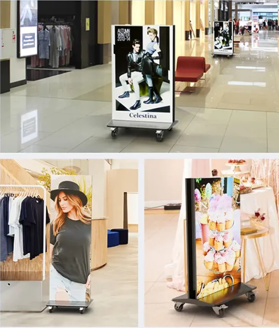 LED P2.5 مقاطع فيديو إعلانية مخصصة داخلية قابلة للطي ملصق شاشة تحكم واي فاي لوحة عرض ملصق محمولة قابلة للطي #5