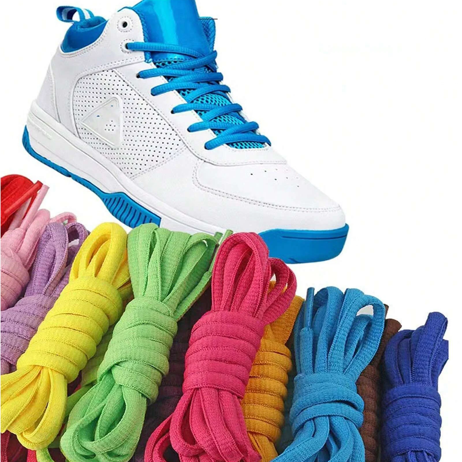 1 Pair/1 Pair of Semi-Circular Shoelaces for Sneakers, Classic Non-Elastic Colorful Shoelaces, Suitable for Various Colors of Sneakers/Canvas Shoes/Running Shoes/Boots/Hiking Shoes/Leather Shoes, Available for Both Women and Men, 120cm (about 47.2in)