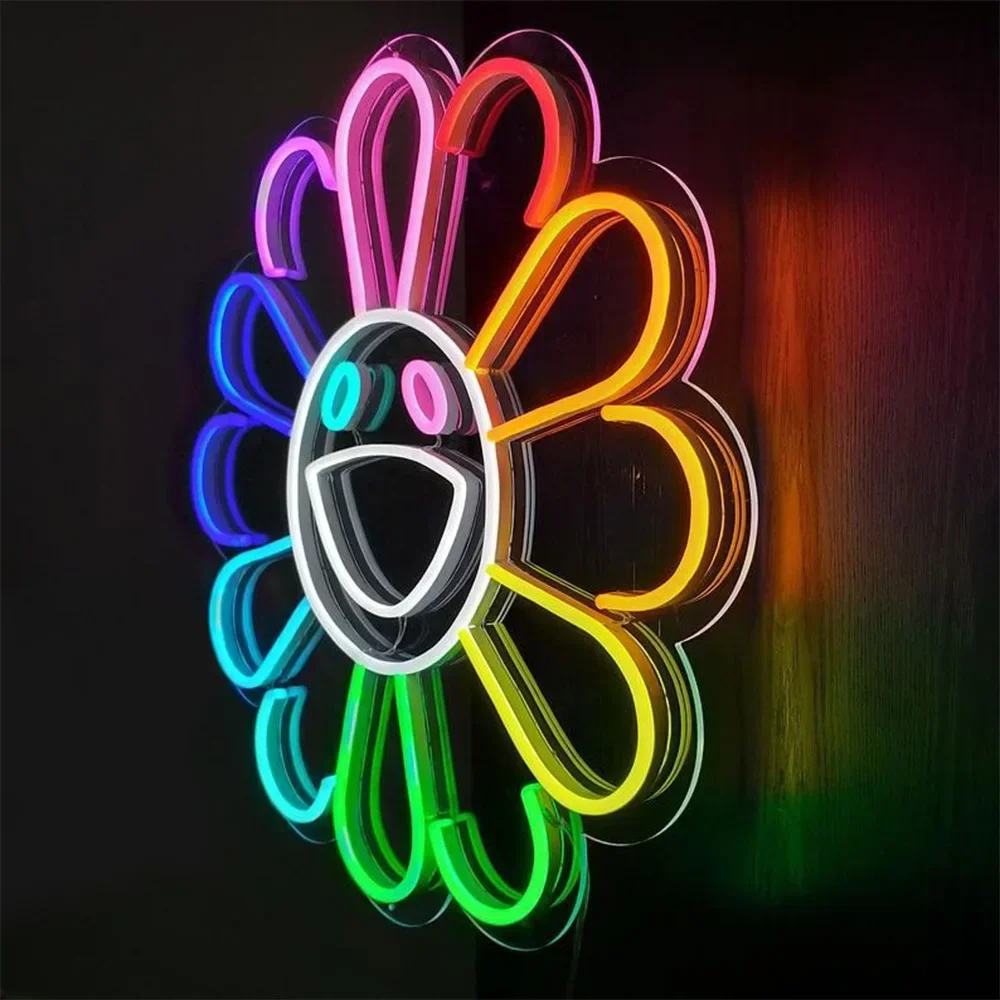 Customized Neon Sign Flower Sign, Custom Neon Sign, Wall Hangings, Home Decor Wall decor Housewarming Gift Birthday Gift