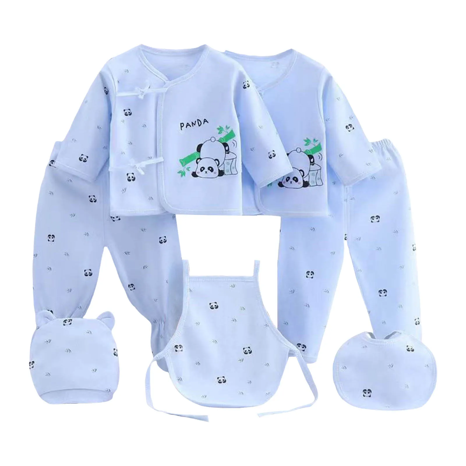 

Trendy Clothes for Teen Girls Seven Piece Baby Clothing Set Pure Cotton Suit For Newborn Baby Boys And Baby Matching Headband