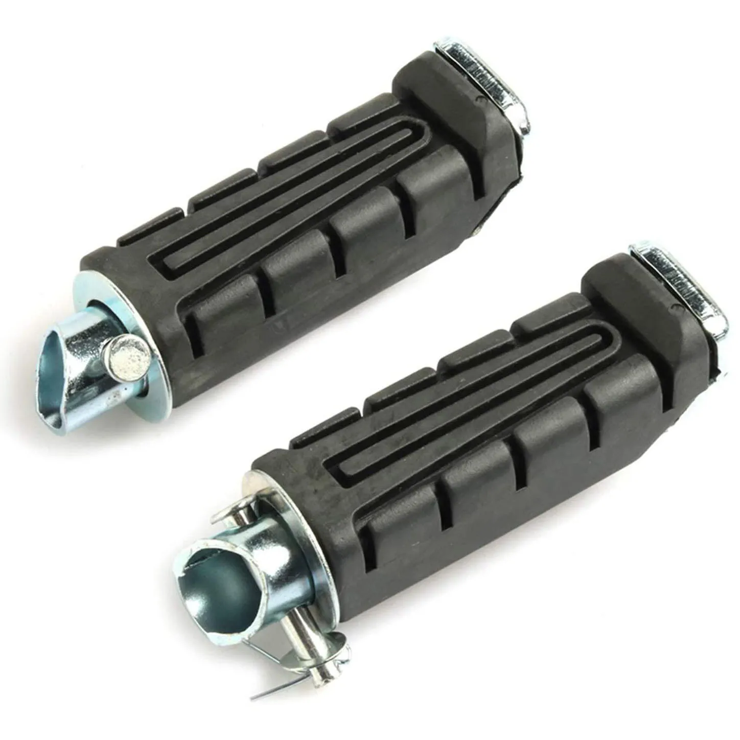 Moto Black Rear Footrest Foot Pegs Pedals Left & Right Motorcycle Rubber Foot Spikes for YBR 125 XTZ 125