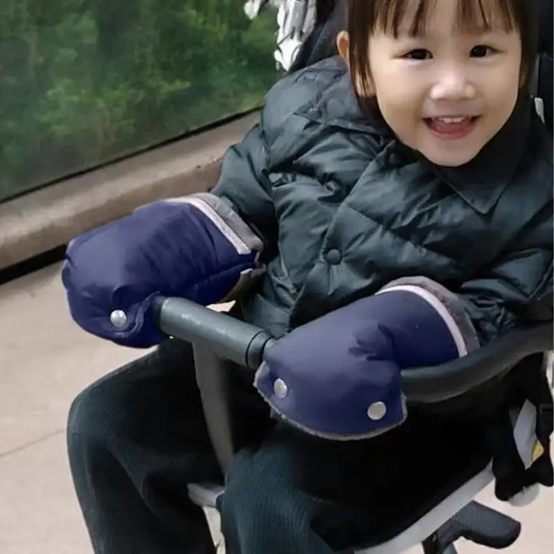 Guantes gruesos de invierno para cochecito de niños, manopla de mano anticongelante, accesorios impermeables a prueba de viento, 1 par