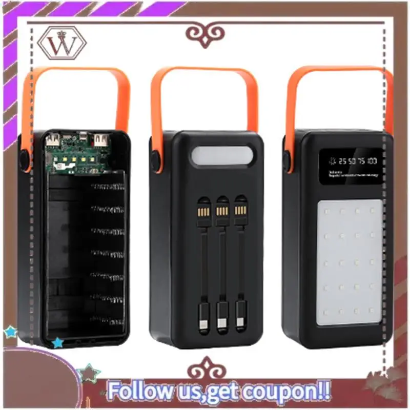 ABBG-Dual USB 21X18650 Fast Charger Case DIY Power Bank Case Phone Charging QC3.0 PD Case 18650 Battery Holder Charging Casea Du