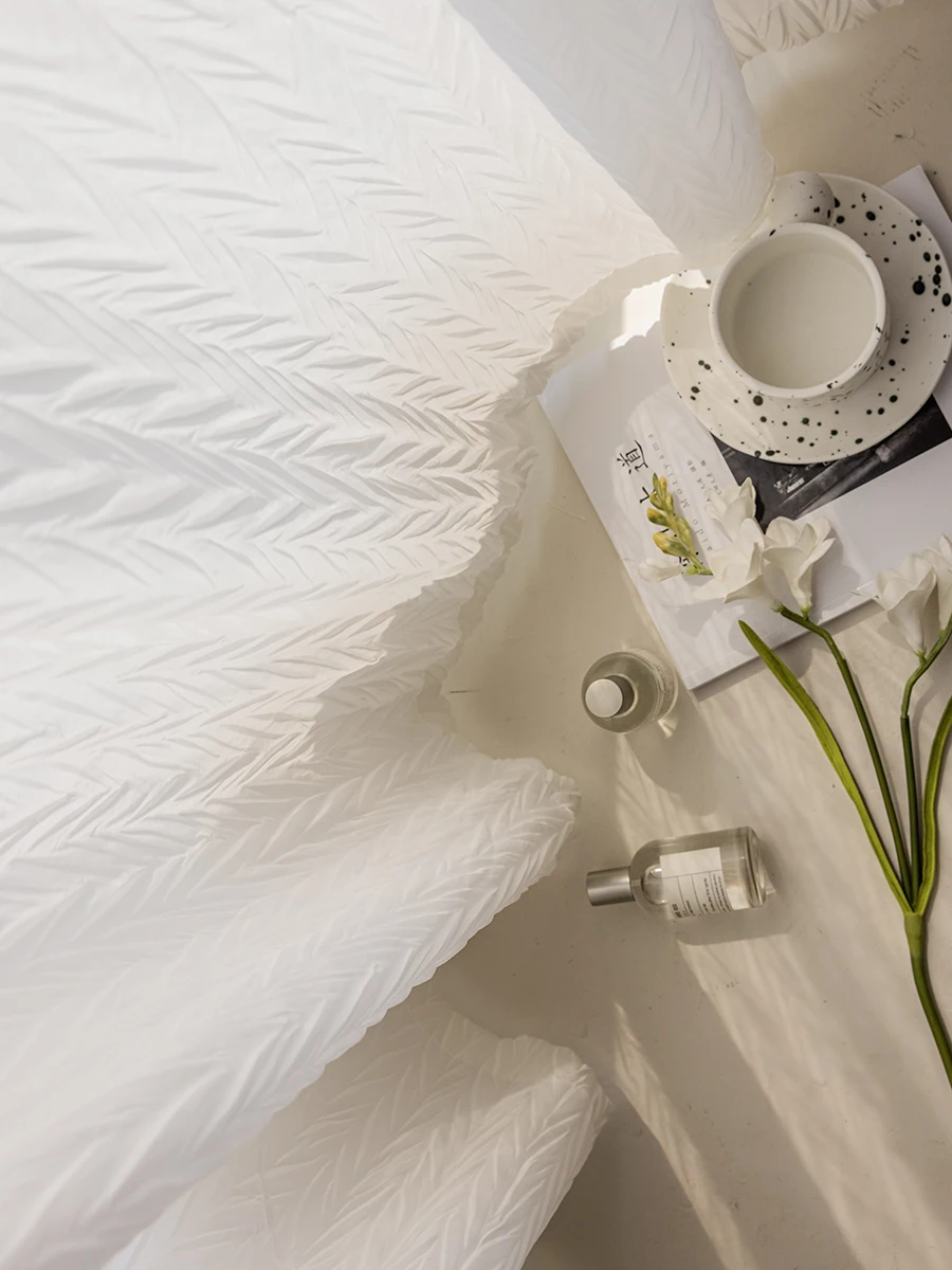 Japanese-style white pleated curtain yarn living room balcony bedroom light opaque white yarn chiffon curtain yarn custom tulle