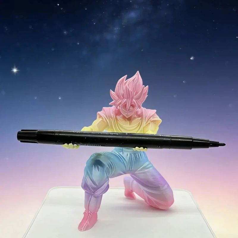 Dragon Ball Super Saiyan Cartoon Niedliche Figur Puppe Persönlichkeit 2D Schüler Stifthalter Ornament Spielzeug Animation Zubehör Großhandel