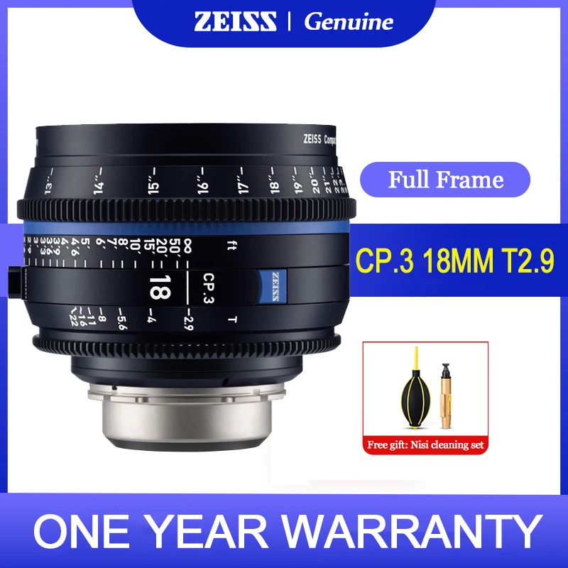 ZEISS CP.3 18mm T2.9 Compact Prime Cinema Lens For Canon EF/MFT/PL/Nikon F/Sony E Mount Cameras