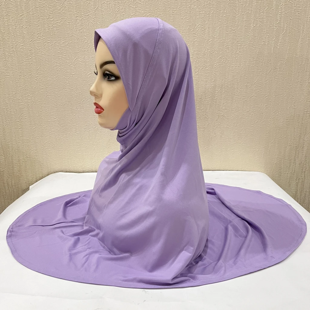 H124 Erwachsene, hochwertiger, großer muslimischer Hijab-Schal mit Kinnteil, islamisches Kopftuch, Hüte, Armia, zum Anziehen, Kopfbedeckung, Turban-Kappen – Detail 10