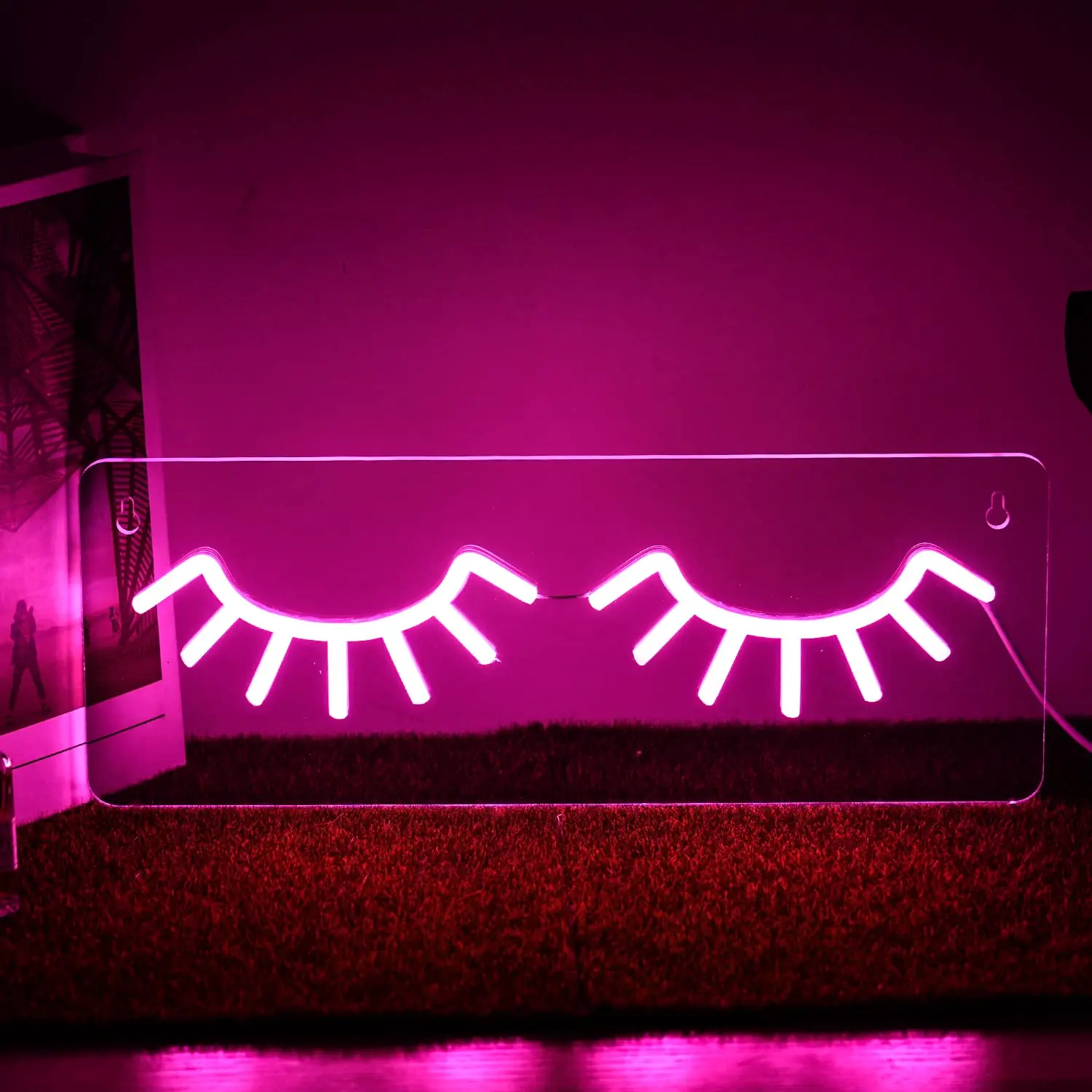 Eyelash Led Neon Lights Sign Lash Room Art Wall Hanging Neon Lights Led Neon Lamps Sign Wall Room Store Decoration