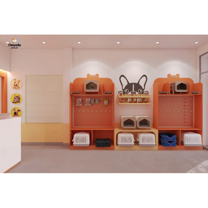 مخصص. أثاث متجر الحيوانات الأليفة المخصص |   رفوف وعدادات عرض خشبية |   تركيبات متجر البيع بالتجزئة مع إضاءة LED لمتجر الحيوانات الأليفة الداخلي