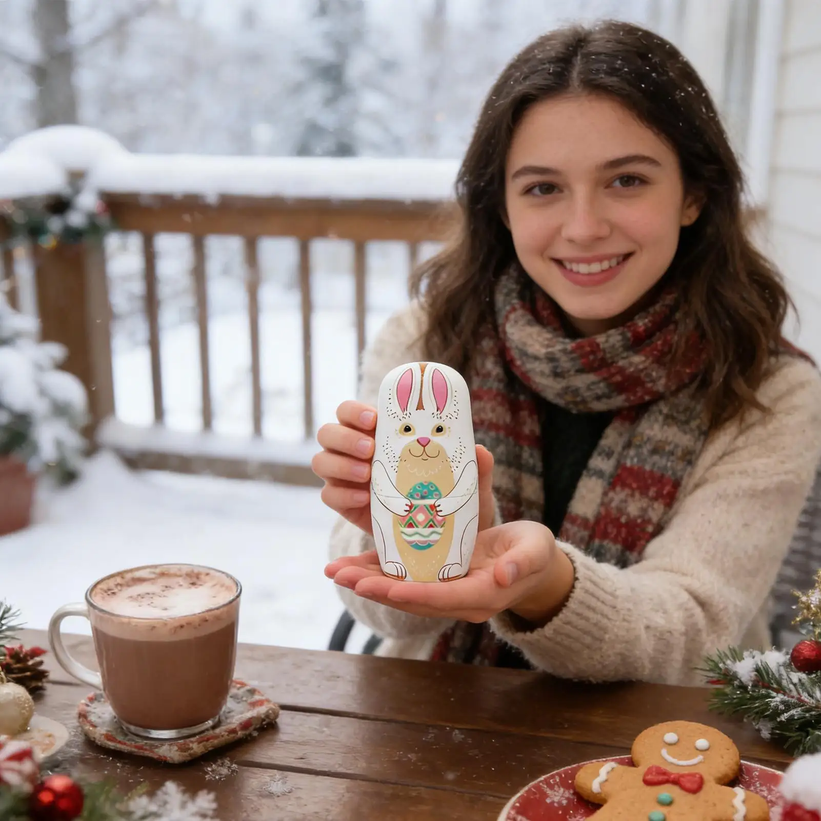 

Пасхальные деревянные матрешки-кролики: развивающая русская кукла-головоломка для детей, мальчиков и девочек, для дома