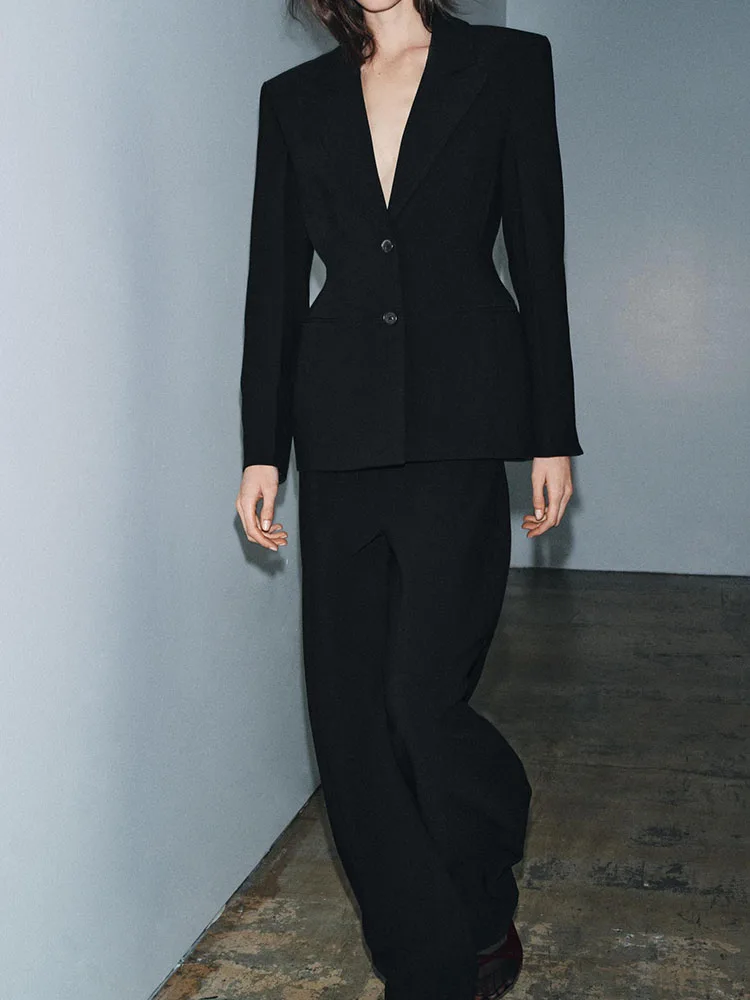 

Winter New Women's Suit Jaet Balloon Sle Pants Casual Slim Fit Long Sve Regular Length Other Material 00% Ladies Coat