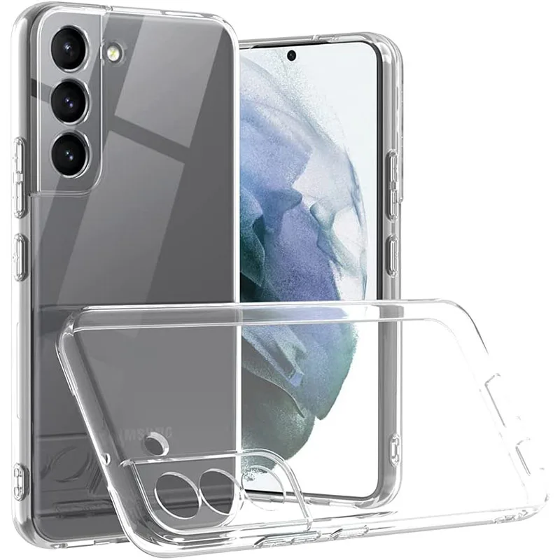 Voller Kameraschutz Silikon Soft Case für Samsung Galaxy S21 S22 S23 S24 S25 Plus FE Clear Case Ultra Thin Case Bumper