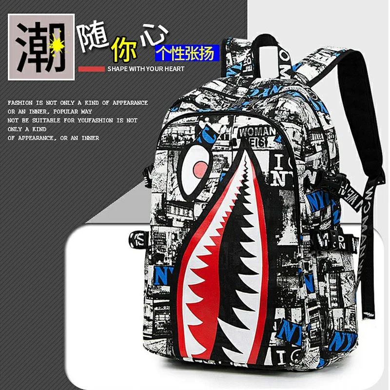 Bookbag Shark Personalized Pattern Printing Lightweight Casual Bag