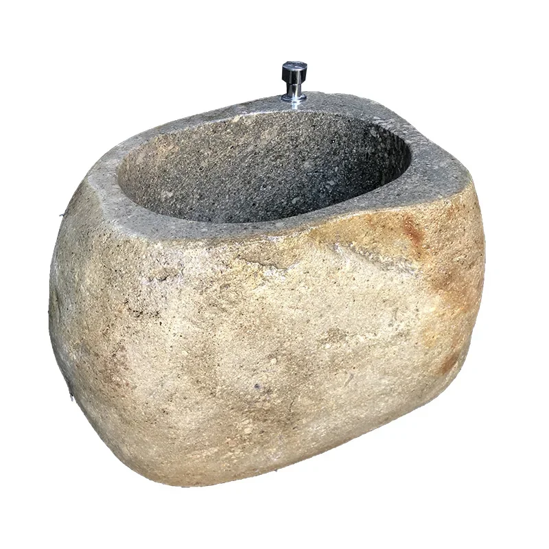 

ZQ Natural Pebble Mop Pool Stone Mop Pool Art Mop Bucket Garden Basin Outdoor Pool Basin