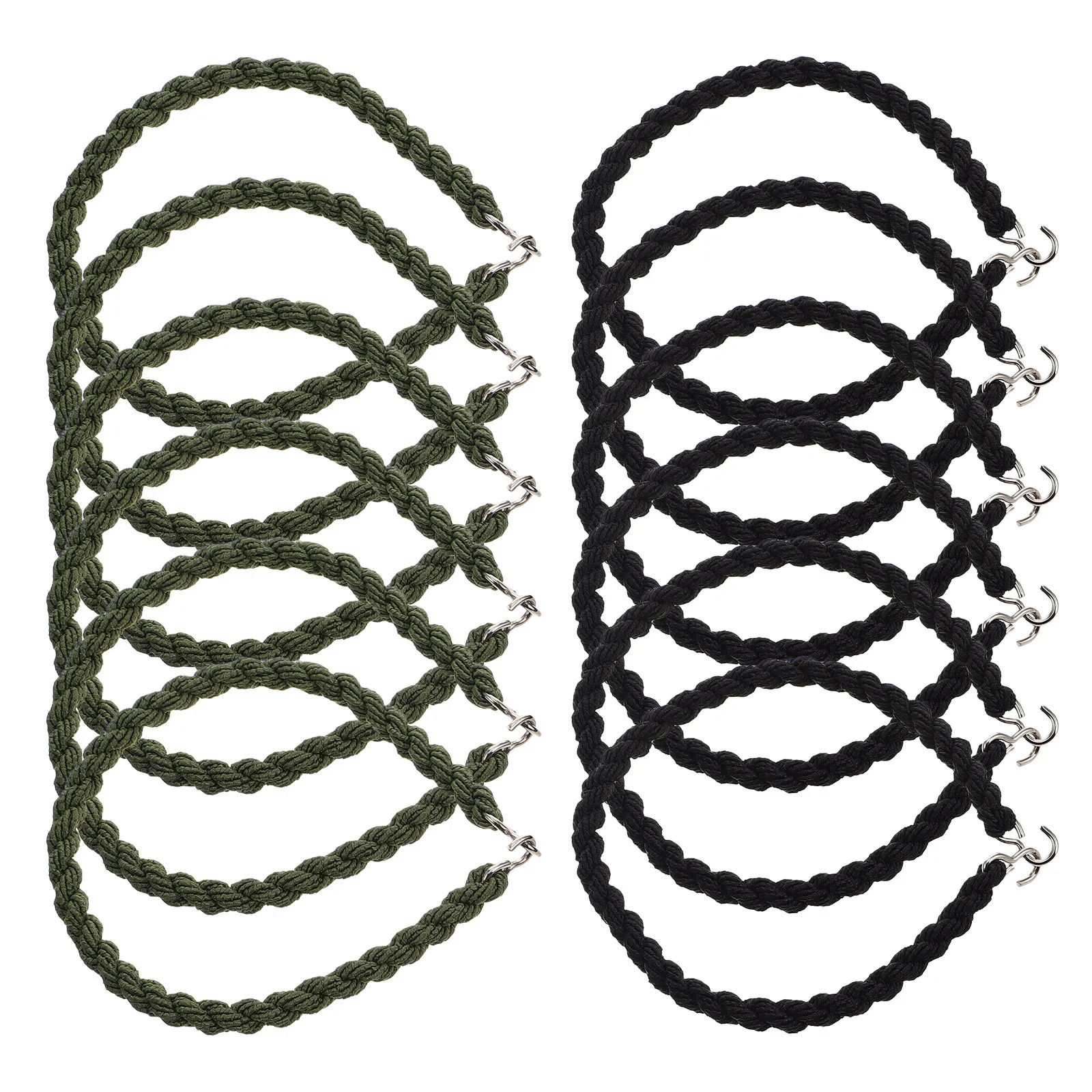 12Pcs Elastic Boot Straps Metal Hook for Outdoor Activities Hiking Climbing Camping Pant Leg Holder Rope