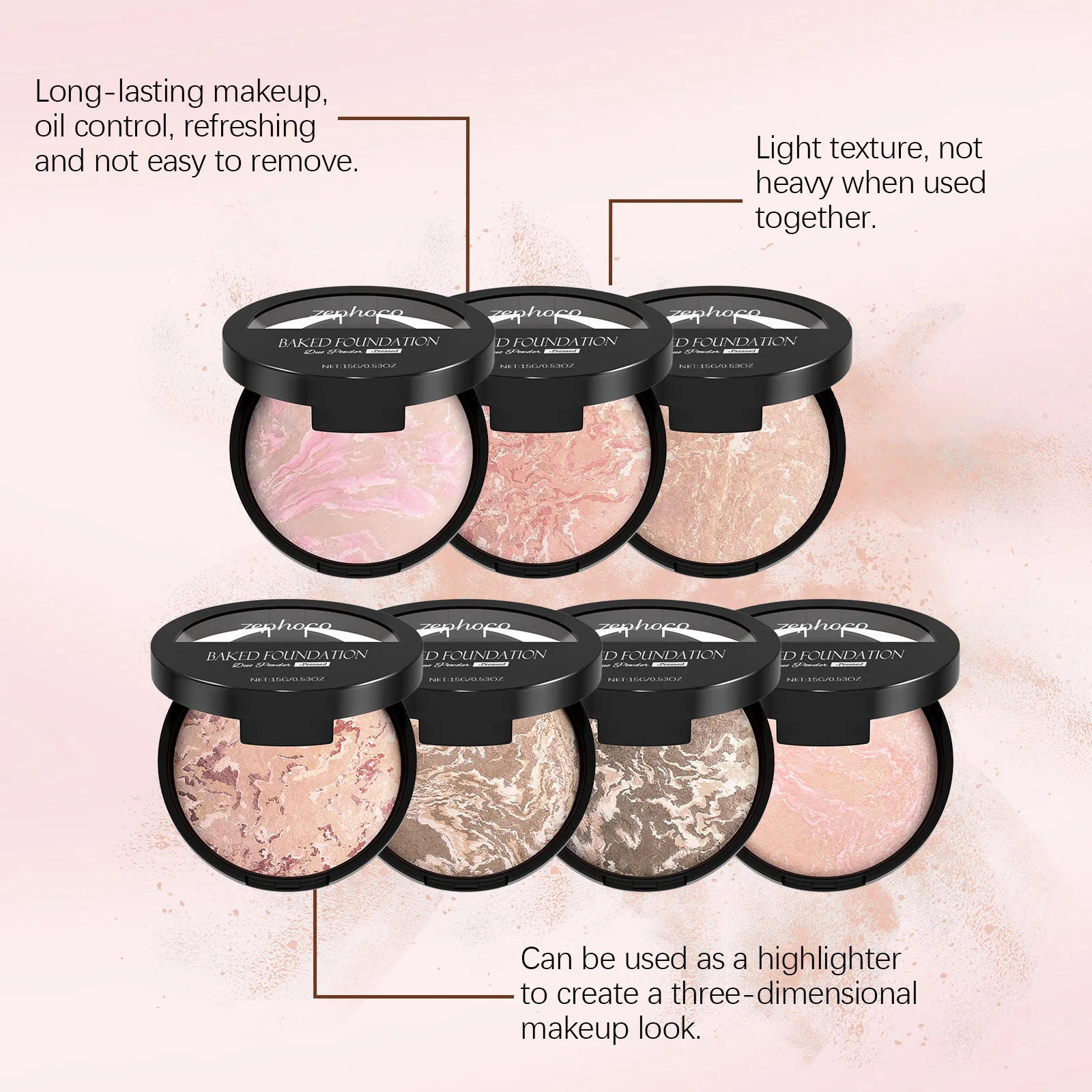 พาเลทท์แป้งแต่งหน้าซีโฟโค ซีรีส์ใหม่ แมท ไฮไลท์ ชิมเมอร์ คอนทัวร์ แชโดว์ ประกายมุก วิ้งค์ แต่งหน้าแบบธรรมชาติ