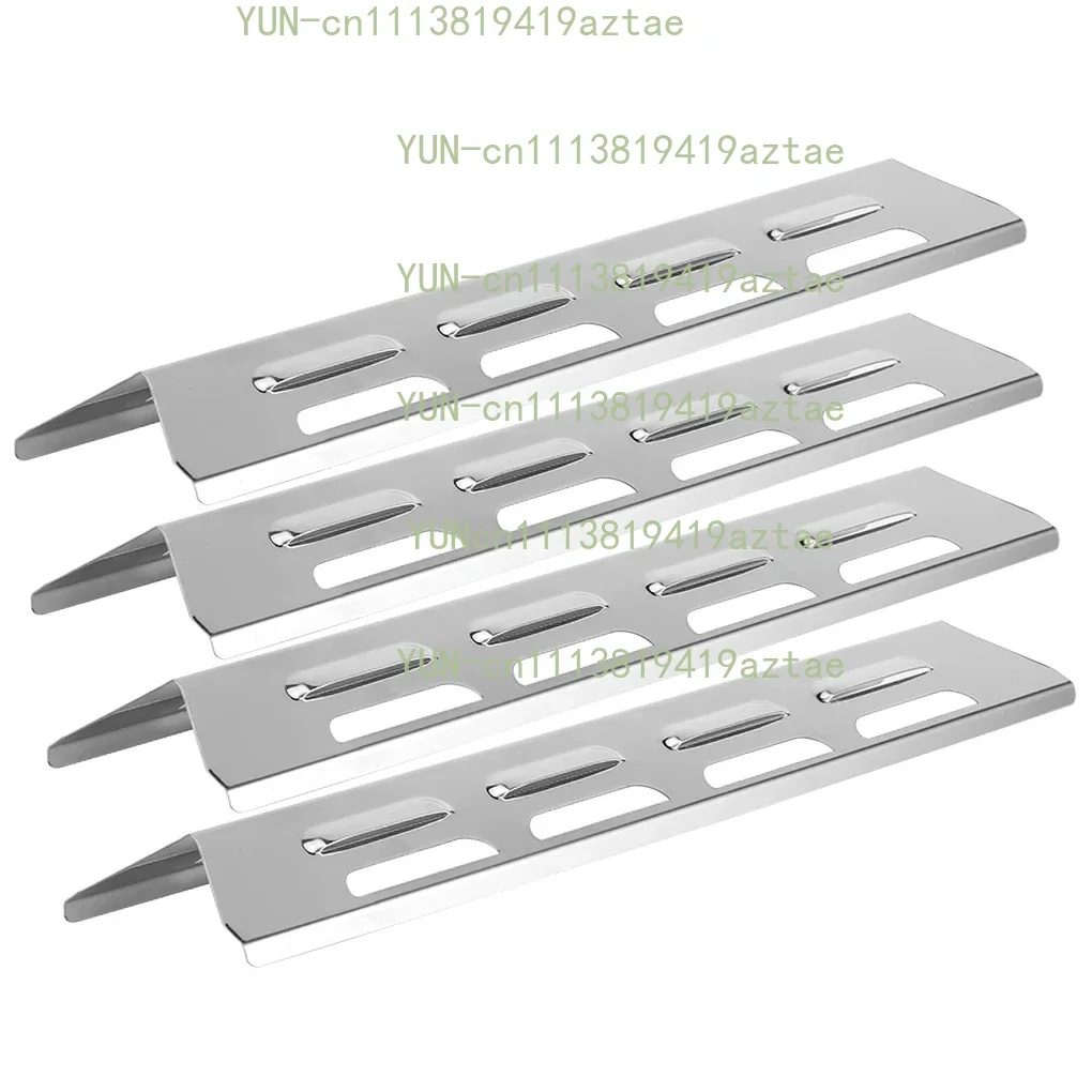 4X Stainless Steel Gas Grill Oven Heats Plate Replacement BBQ Tube Kit Non-stick Burner Cover Labor-saving for Tool