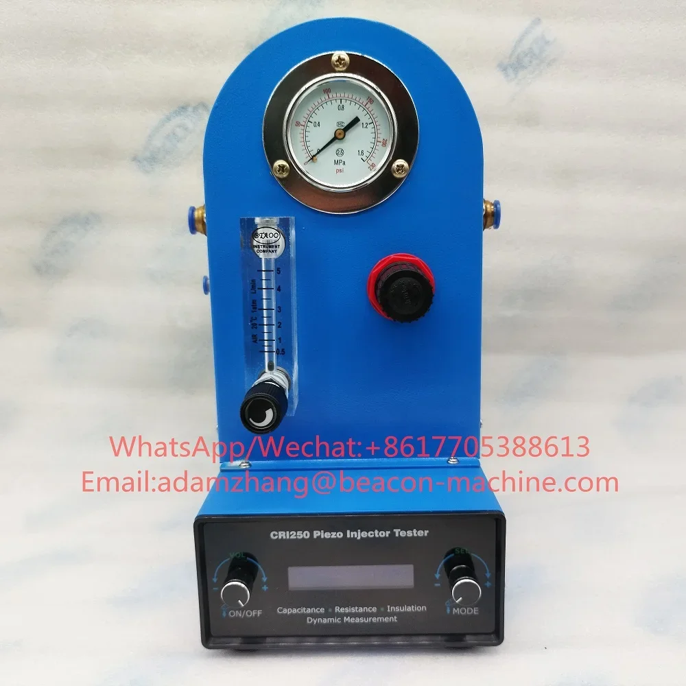 electronic piezo injector tester CRI 250 piezo injector resistor capacitor tester with flow kit