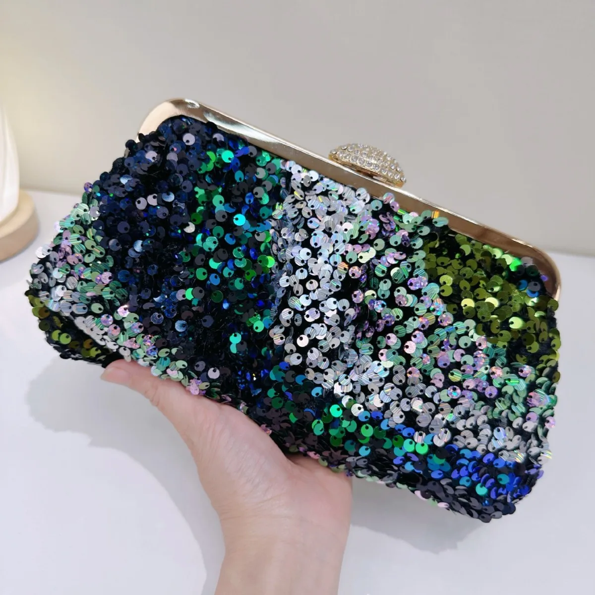 

sequined clutch women's dinner chain shoulder messenger bag dress bag