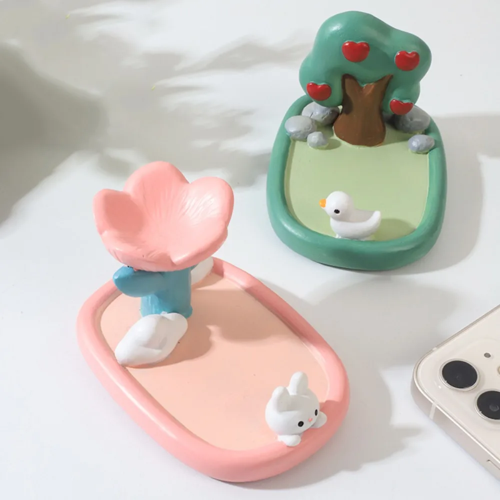 

Rabbit Mobile Phone Stand Phone Support Tulip Resin Phone Holder Desk Decor Resin Cell Phone Bracket Phone Accessories