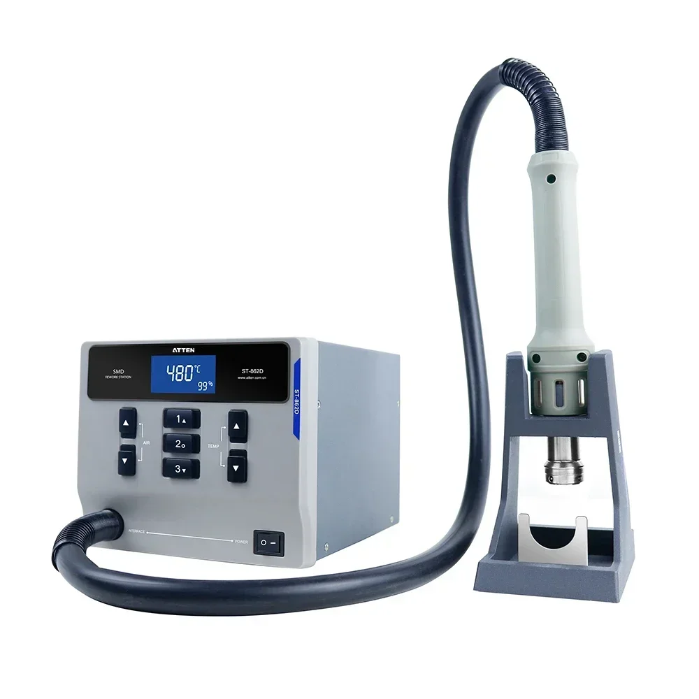 New ATTEN ST-862D 862D 110V 220V 1000W Hot Air Welding  Digital Display BGA Rework Station Mobile Phone Repairing Machine