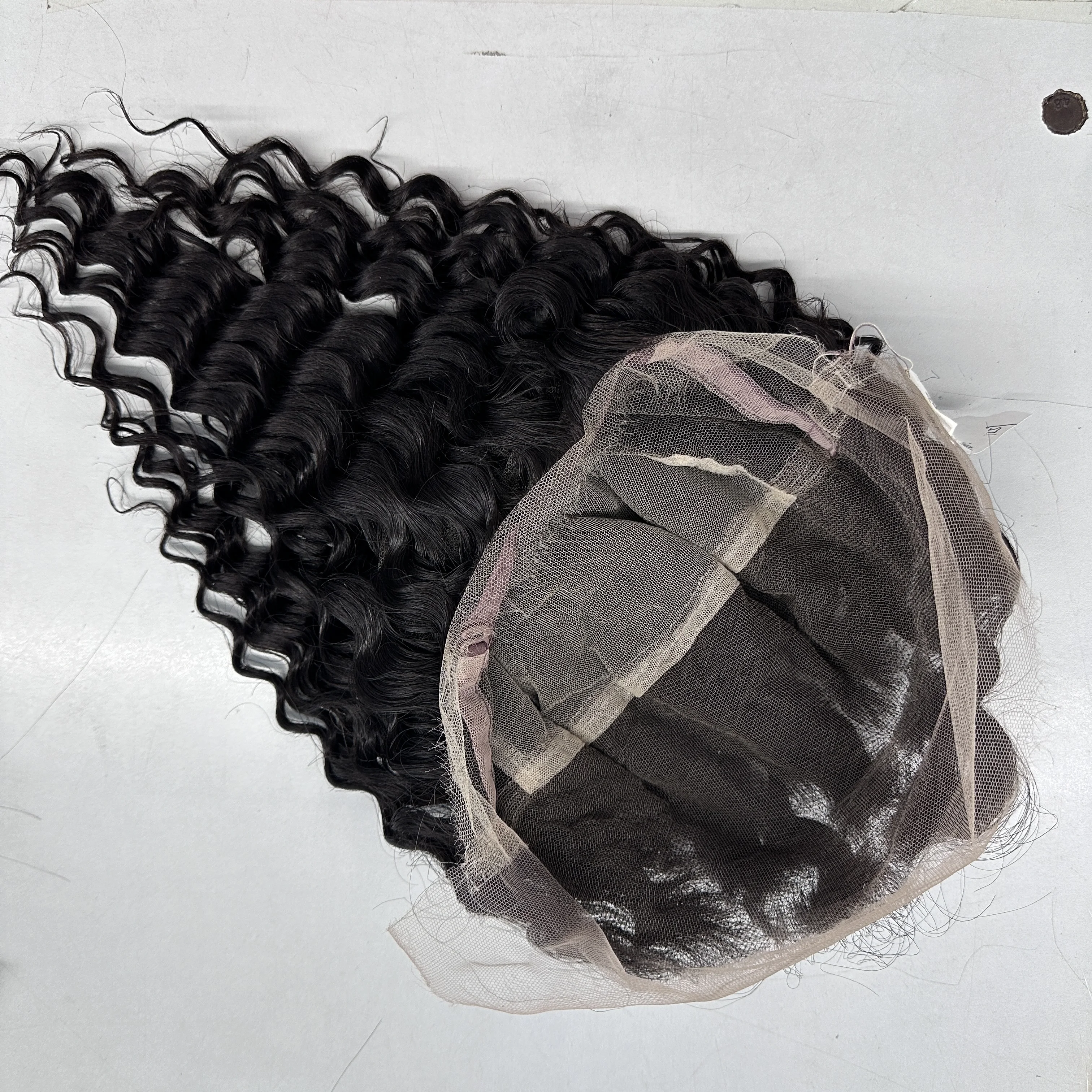 

Stock Raw Virgin Human Hair Straight Hair HD Swiss Lace Full Lace Wig Wear And Go Wigs For Black Women Braiding